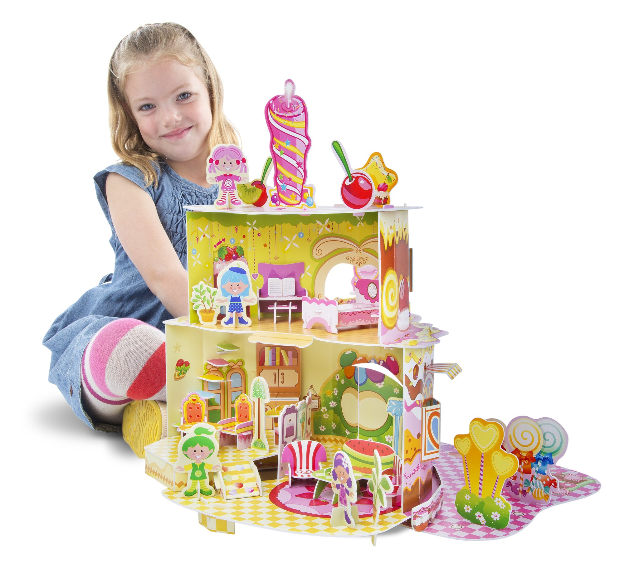 Melissa & Doug Home Sweet Home 3D Puzzle - Wooden House Building Toy for Kids Ages 6+ | Creative Play, STEM Learning & Home Decor