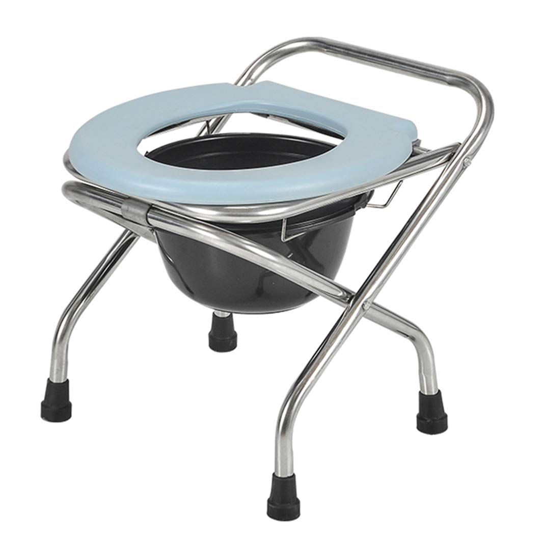 **Portable Folding Commode Chair for Adults - Heavy Duty 330 lbs Capacity, Medical Toilet Seat with Removable Bucket - Ideal for Elderly, Handicap & Post-Surgery Use at Home, Hospital & Travel**