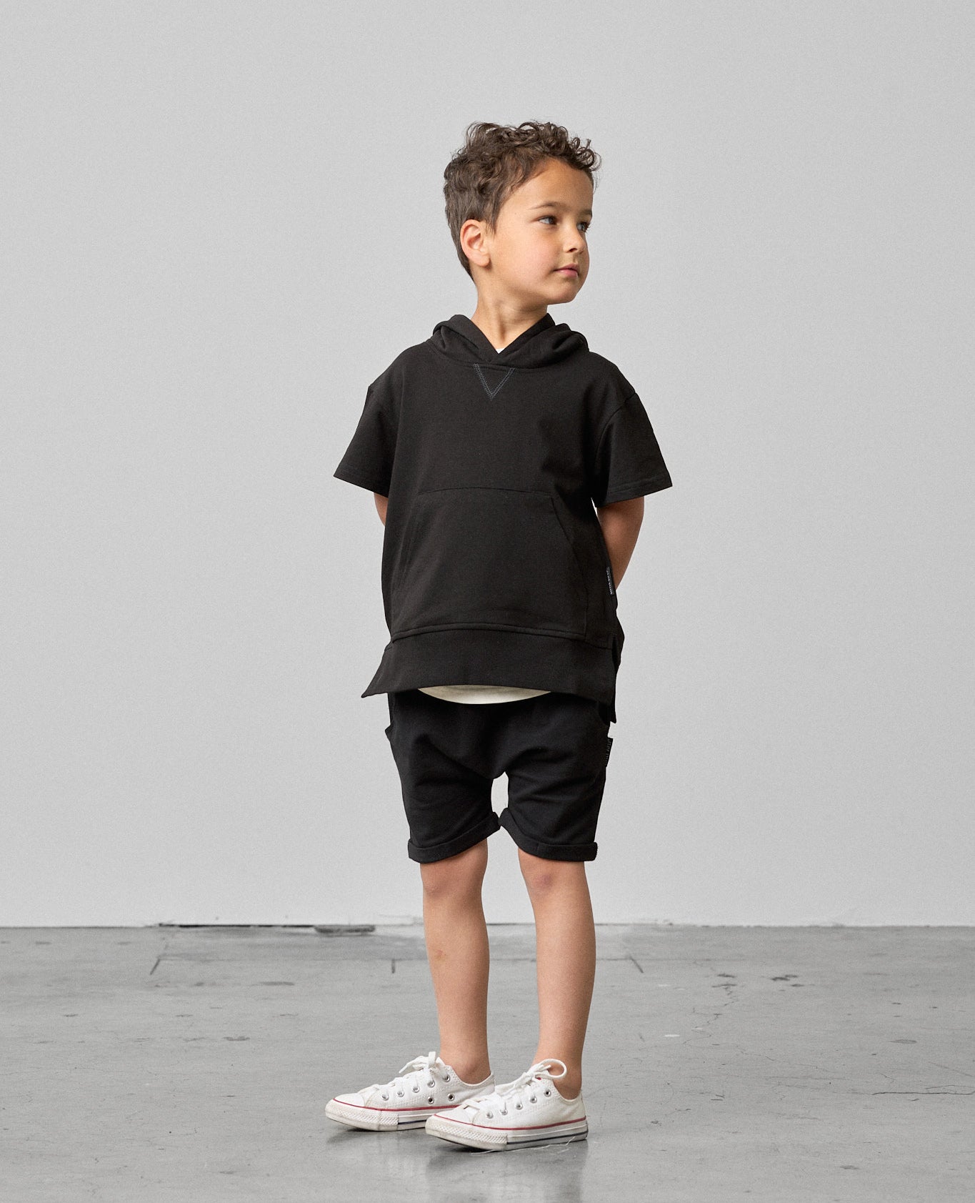 Men's Black Short Sleeve Hoodie - Lightweight Summer Pullover for Casual Wear, Gym & Outdoor Activities