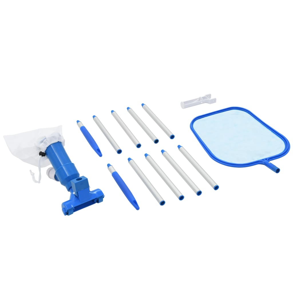 vidaXL 2-Piece Pool Maintenance Kit - Swimming Pool Cleaning Tools for Skimming & Vacuuming - Perfect for Inground & Above Ground Pools