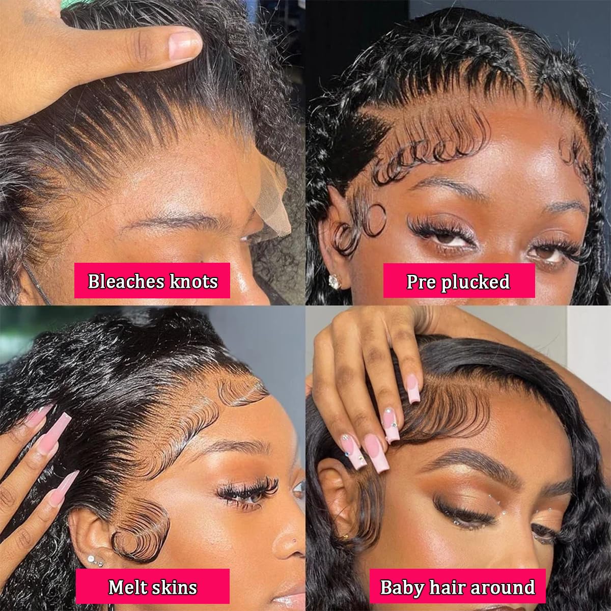 30 Inch Deep Wave Lace Front Human Hair Wig - 200% Density 13x4 HD Curly Lace Frontal Wig for Women | Perfect for Daily Wear, Parties & Special Occasions