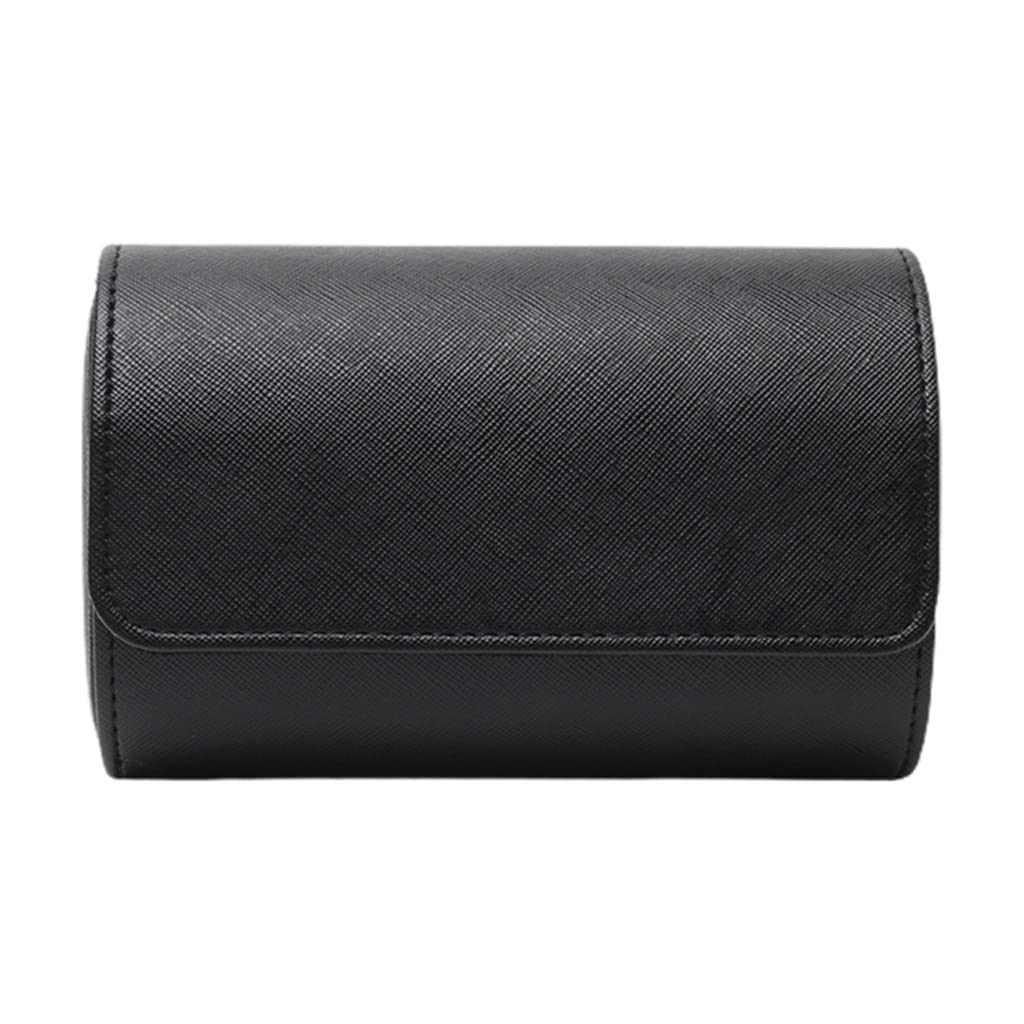 Premium JAHH 2-Slot Leather Watch Roll for Travel - Detachable Anti-Slip Cushion Jewelry Storage Box (Color A) | Perfect for Watch Collectors, Business Trips & Luxury Gift Packaging