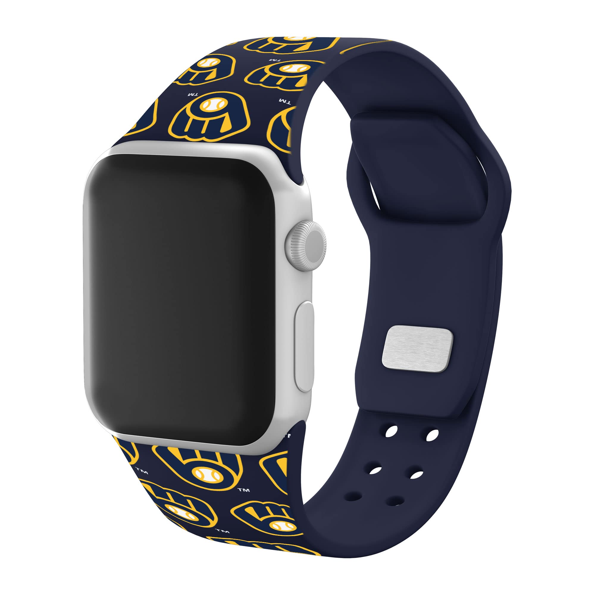 Milwaukee Brewers HD Watch Band for Apple Watch - Durable Silicone Strap, Sports & Casual Wear - Perfect for Baseball Fans & Game Day Outfits