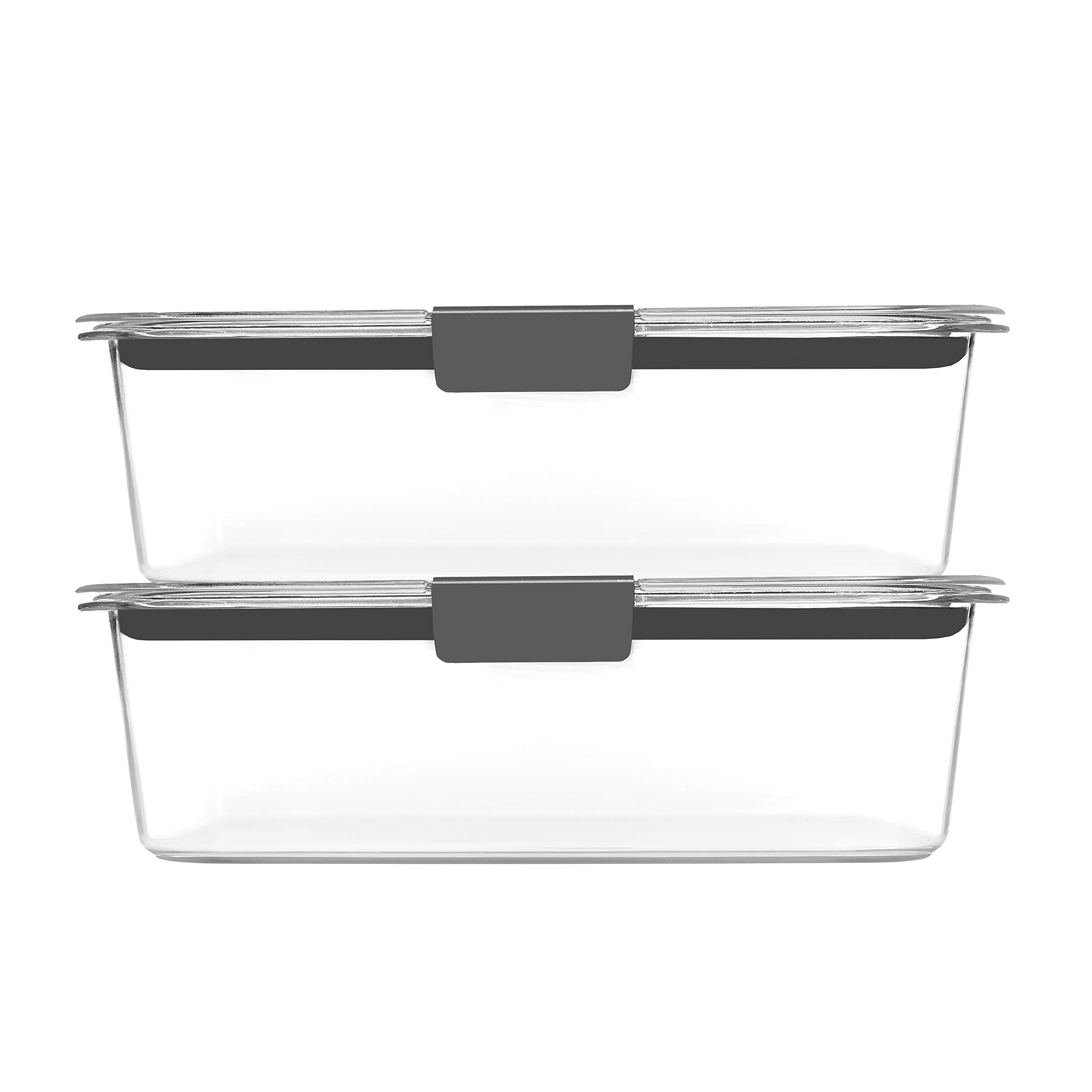 Rubbermaid Leak-Proof Brilliance Food Storage Containers Set - 9.6 Cup & 3.2 Cup BPA-Free Plastic Containers with Lids (2-Pack + 5-Pack, Clear) - Perfect for Meal Prep, Leftovers & Pantry Organization