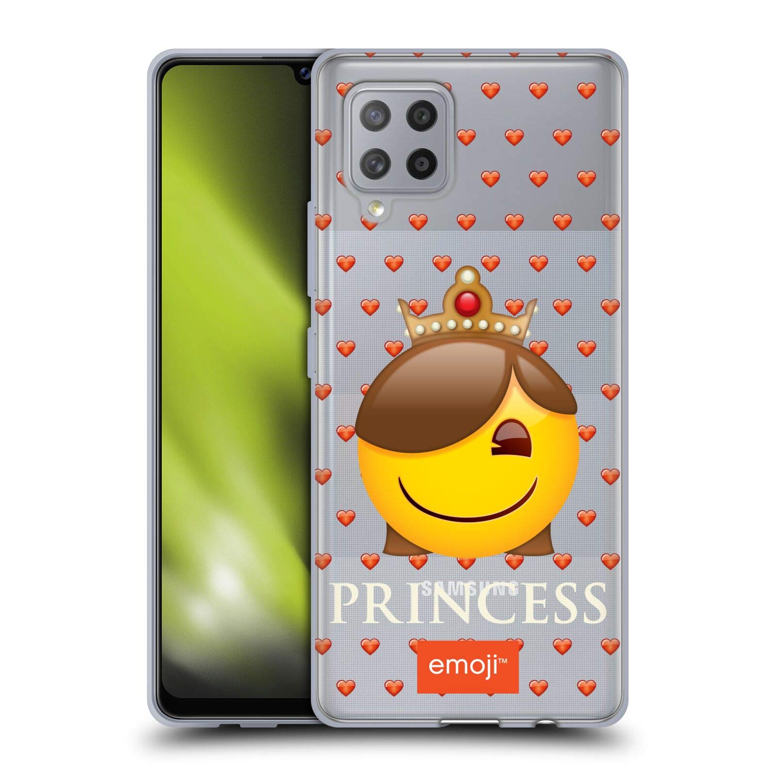 Official Emoji® Princess Royal Soft Gel Case for Samsung Galaxy A42 5G (2020) - Head Case Designs - Durable Protection & Stylish Design for Everyday Use