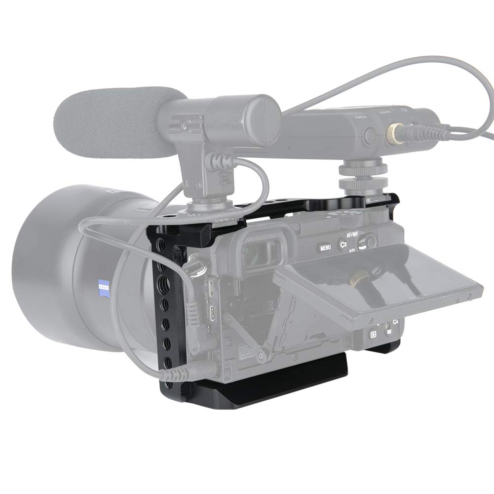NICEYRIG Camera Cage for Sony Alpha A6600 - NATO Rails & Cold Shoe Mounts | 340g Lightweight Rig | Perfect for Vlogging, Filmmaking & Photography