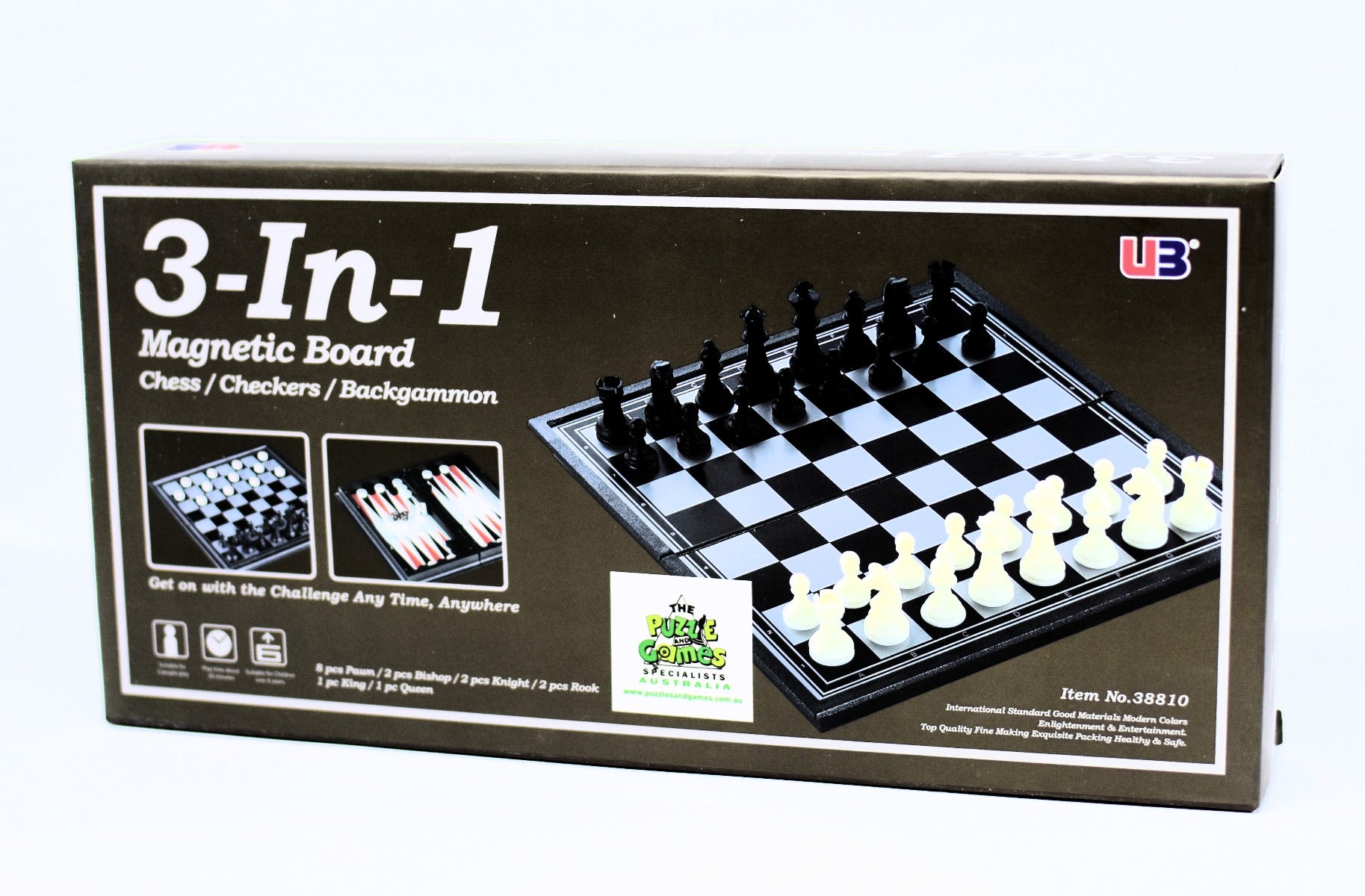 3-in-1 Magnetic Travel Board Game Set - Chess, Checkers & Backgammon | Portable Folding Board for Kids & Adults | Perfect for Travel, Camping & Family Game Nights