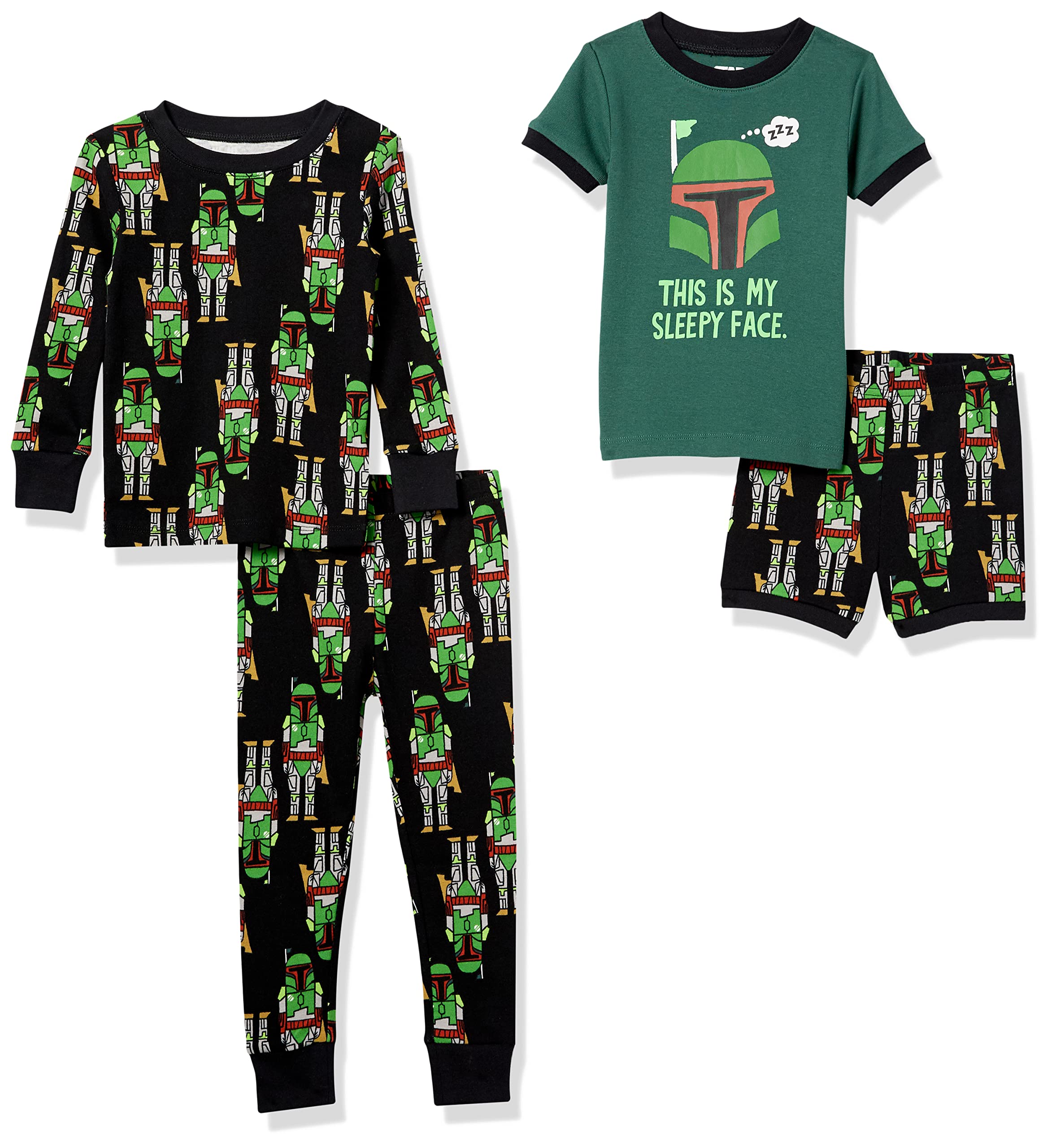 Spotted Zebra Disney Marvel Star Wars Frozen Baby Toddler Boys' Cotton Pajama Set - Soft Snug-Fit Sleepwear for Kids, Boys & Toddlers - Perfect for Bedtime, Lounging & Family Movie Nights
