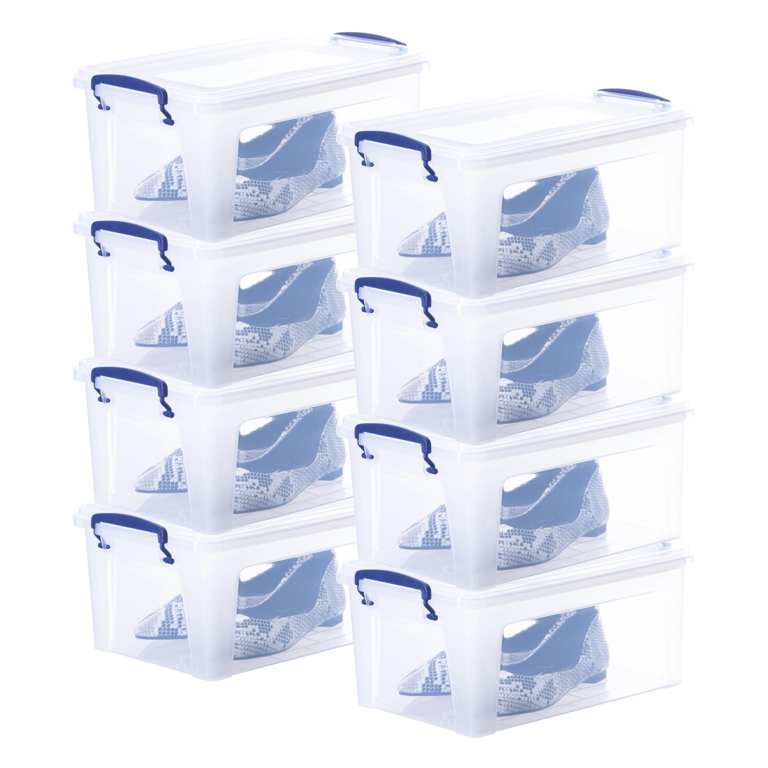 Superior Clear Plastic Storage Boxes with Lids - 12 Pack Stackable Organizer Bins (9.5 Quart) | BPA Free, Non-Toxic & Odorless | Perfect for Home Organization, Office Supplies, School & Dorm Room Storage | Ideal for Closet, Pantry, Toy & Craft Organization
