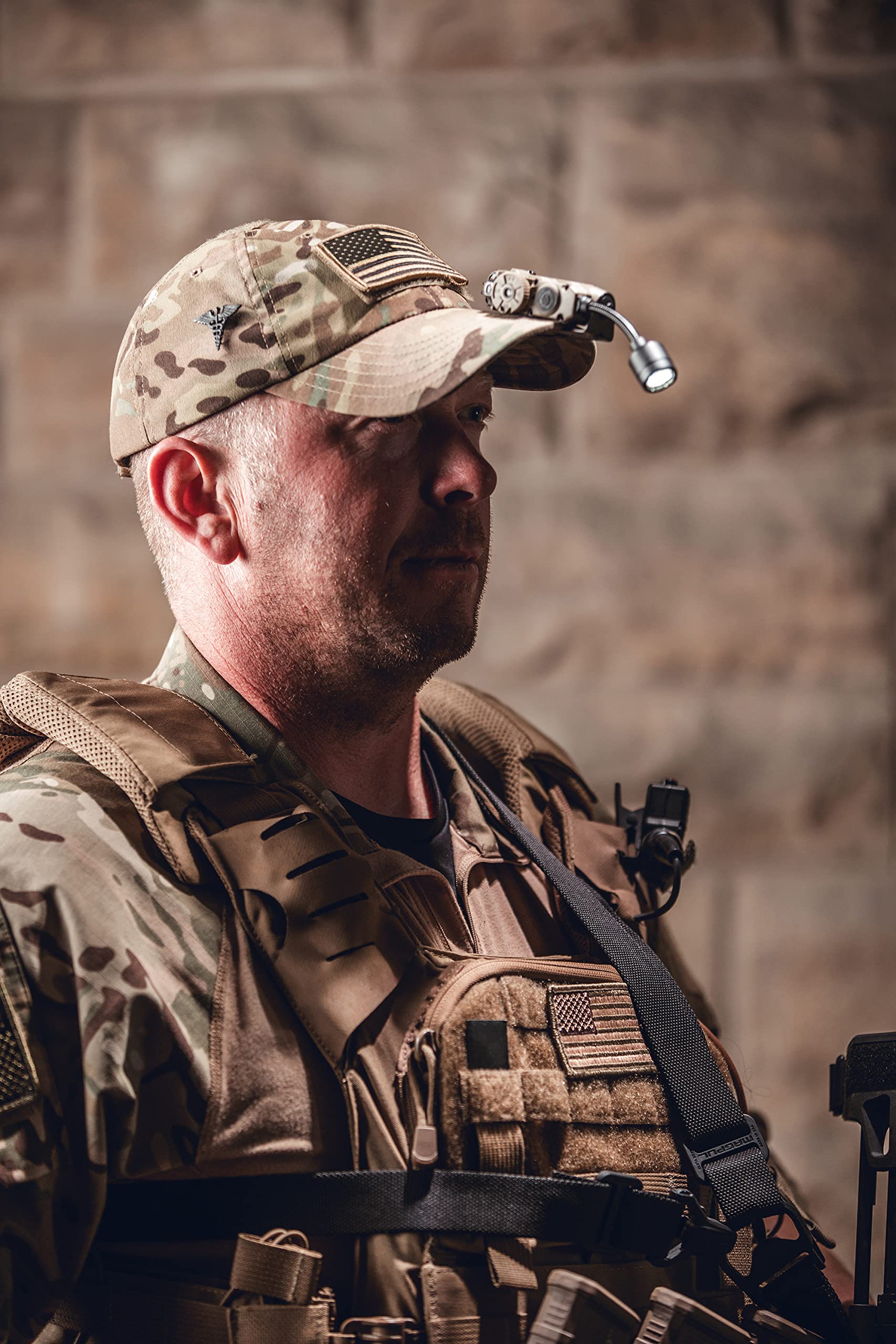 Streamlight 14307 Sidewinder Stalk 76-Lumen Tactical Helmet Flashlight - Flexible Mount, Includes Batteries & Accessories (Helmet Clip, Arc Rail Mount) - Perfect for Military, Hunting, Camping & Night Operations