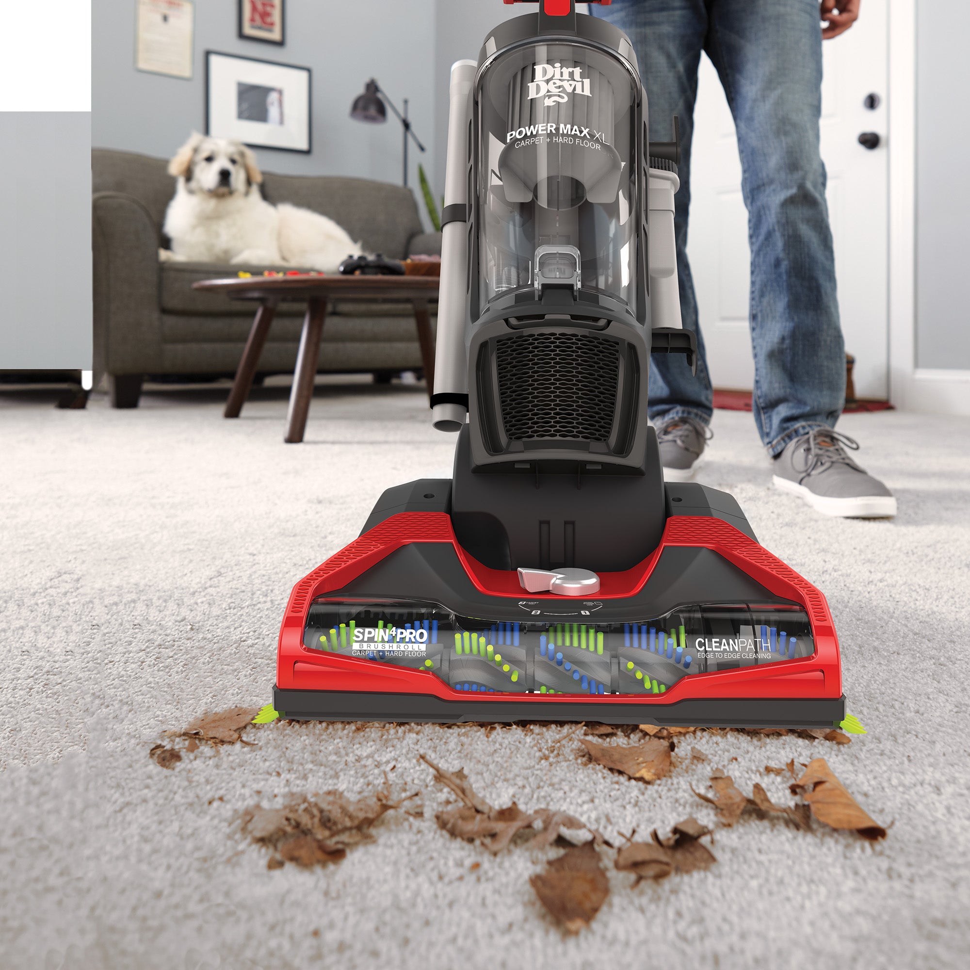 Power Max XL Upright Vacuum Cleaner - Powerful Suction for Carpets & Hard Floors - Ideal for Home, Office & Pet Hair Cleaning