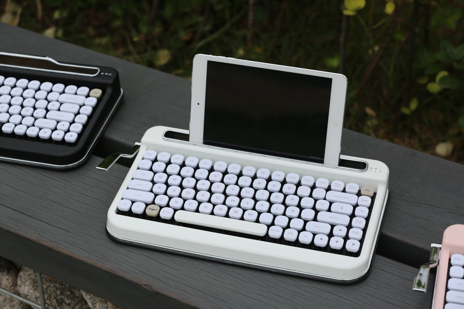 Premium Bluetooth Keyboard with Diamond Keycaps - Cherry MX Brown Switches, White (Ideal for Office Work, Gaming & MacBook Pro/Windows Laptop Typing)