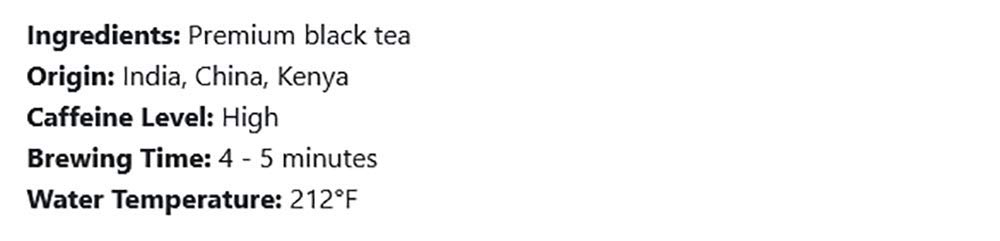 Elmwood Inn Fine Teas Abigail's Blend Black Tea - 16 Ounce Pounches | Premium Loose Leaf Tea for Afternoon Tea, Gifts & Relaxation