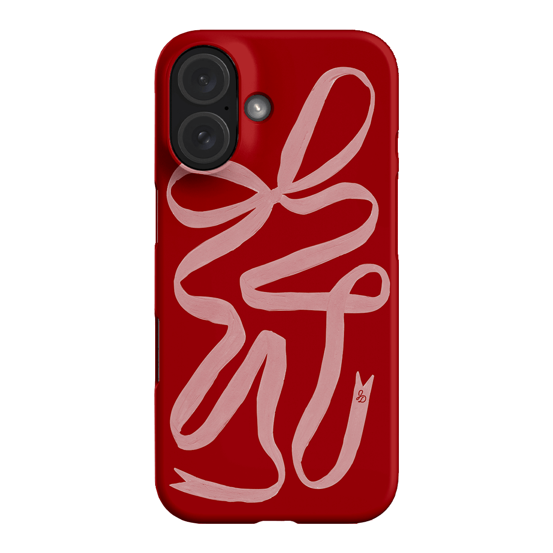 Cupid's Bow Ribbon Phone Case for iPhone & Samsung - Elegant Valentine's Day Gift for Her, Romantic Couple Accessory | Perfect for Dating, Anniversaries & Special Occasions