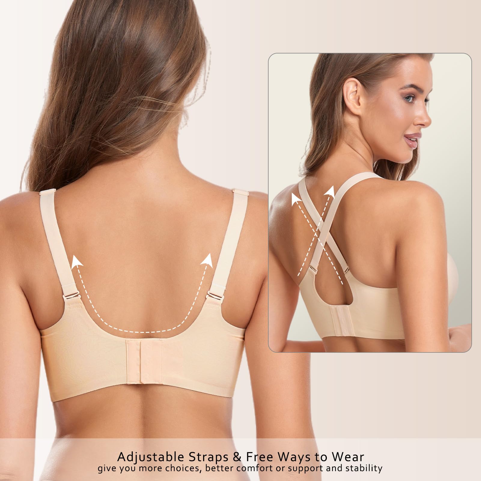 Gailife Floral Nursing Bras for Breastfeeding - Comfort Maternity Bras for Pregnancy - Seamless Bralettes with Extra Extender - Perfect for Daily Wear & Nighttime Nursing