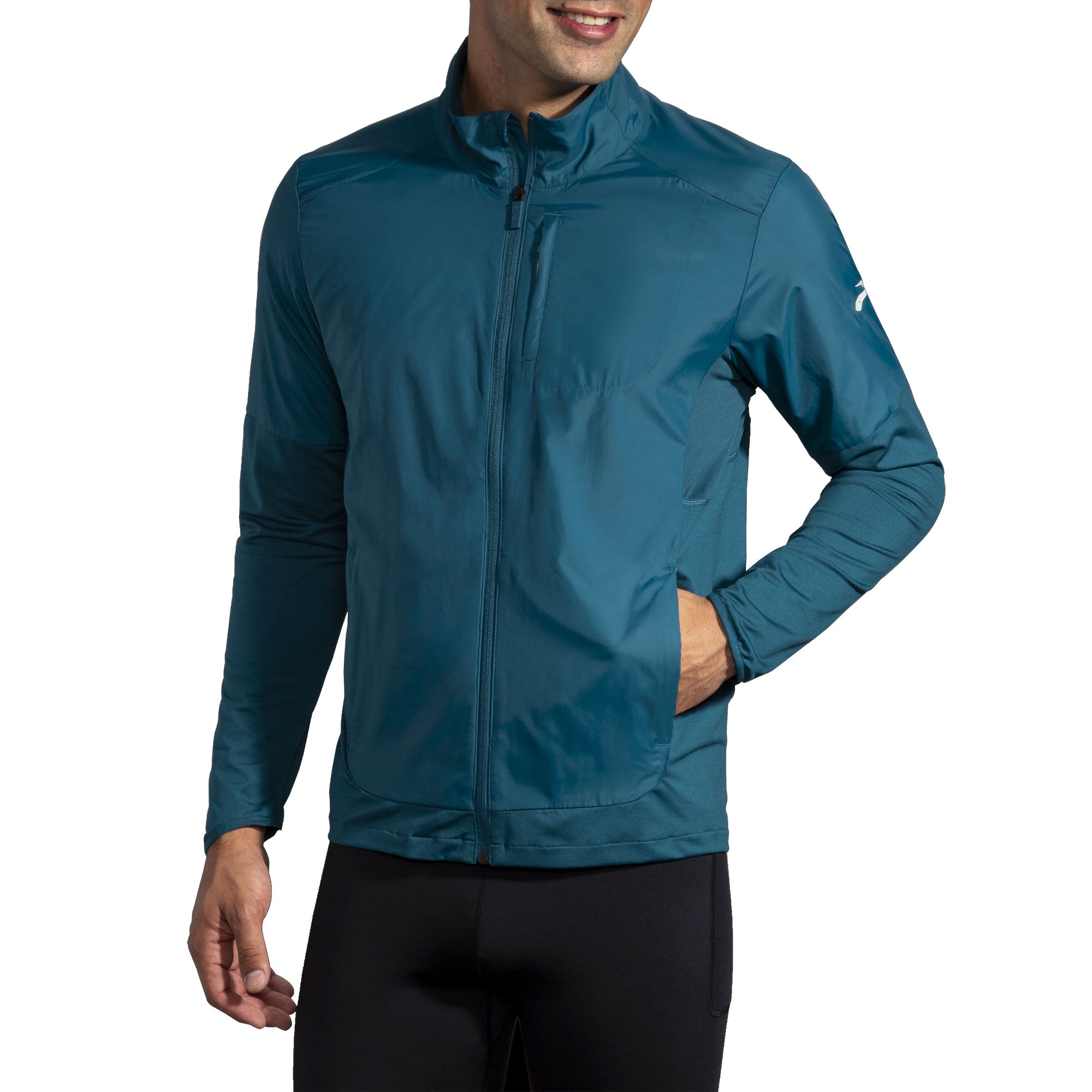 Brooks Fusion Hybrid Men's Running Jacket - Lightweight Waterproof Windbreaker for Outdoor Jogging & Training - Perfect for Cold Weather & Marathon Running
