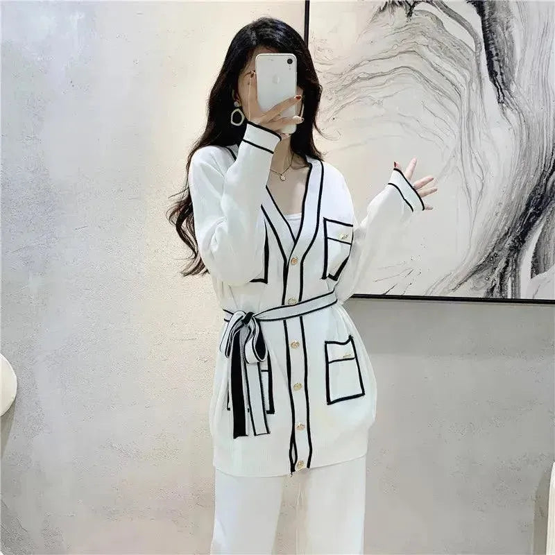 Comfortable Women's Casual Twill Two Piece Outfit Set - Lounge Wear, Travel & Everyday Fashion