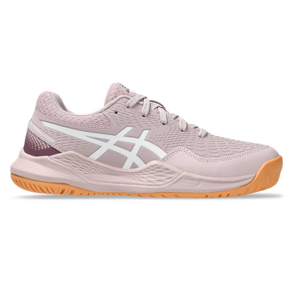 ASICS Gel Resolution 9 GS Junior Tennis Shoes for Girls - Watershed Rose/White - Lightweight & Supportive Court Shoes for Junior Players - Perfect for Tennis Training & Matches