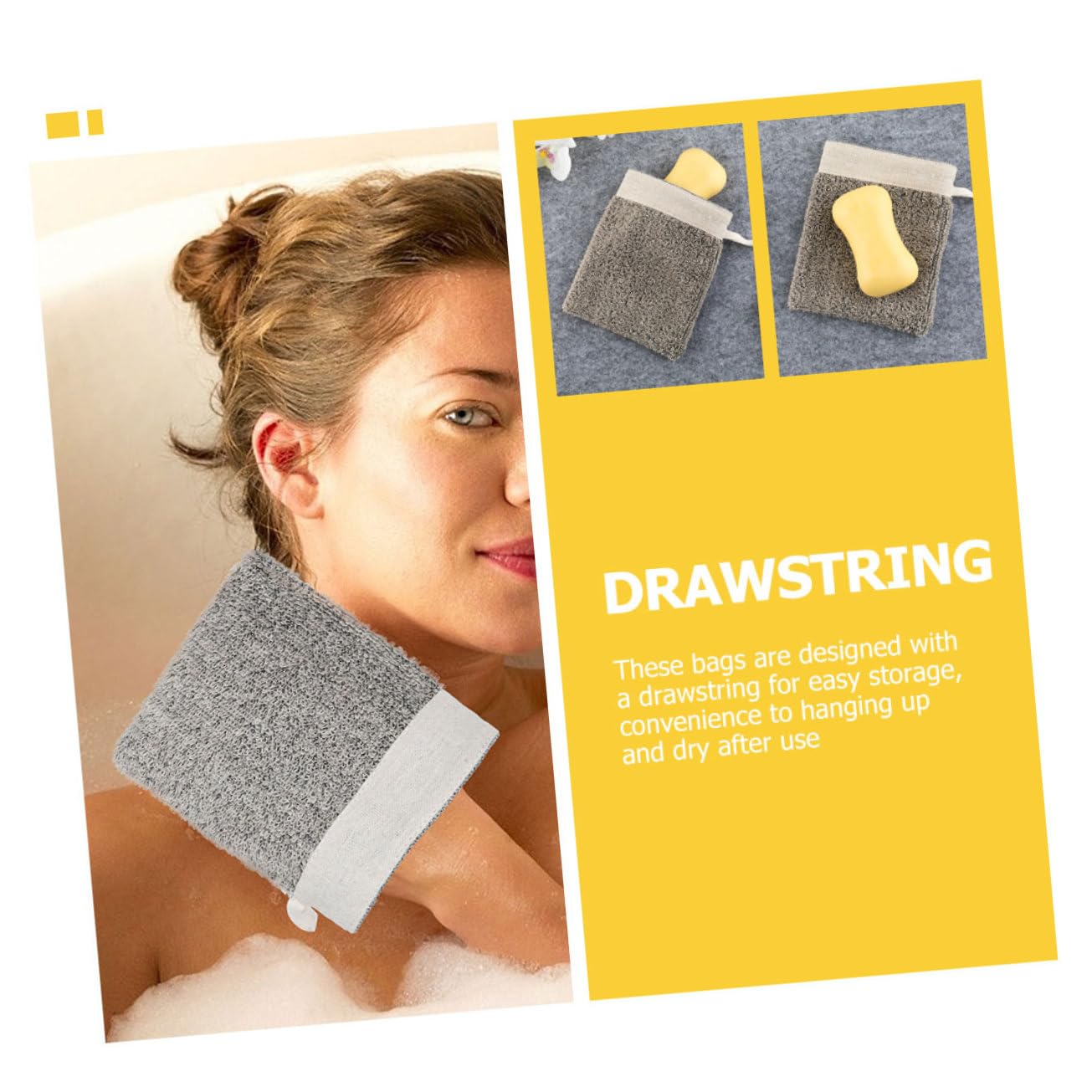 2-Pack Soap Bags with Exfoliating Loofah - Natural Flax Mesh Foaming Net for Shower & Bath - Gentle Exfoliating Mitt & Soap Saver Pouch - Perfect for Storing Soap Bars & Creating Rich Lather - Ideal for Travel, Gym & Eco-Friendly Bathroom Toiletries