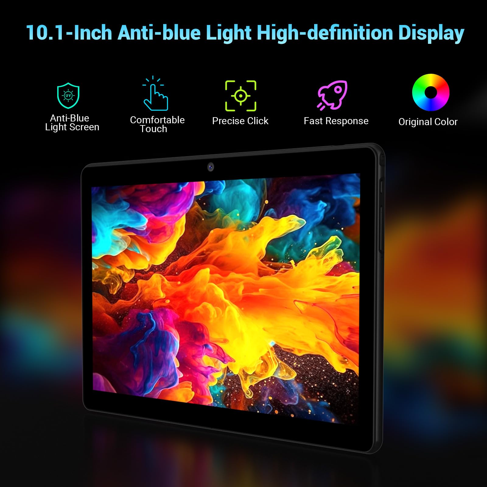 FASTWD 2024 Newest 10 Inch Android 13 Tablet - 5G WiFi, 19GB RAM + 128GB ROM (Expandable to 1TB), 8000mAh Battery, 2-in-1 Tablet with Keyboard, Stylus Pen & Mouse - Perfect for Work, Study & Entertainment (Black)