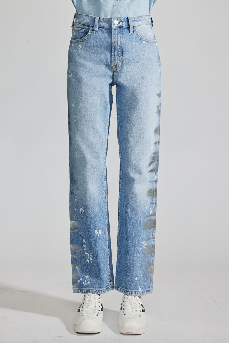 Genevieve Premier High Rise Straight Jeans for Women - Slim Fit Stretch Denim Pants - Comfortable & Stylish for Casual Wear, Office, and Night Out