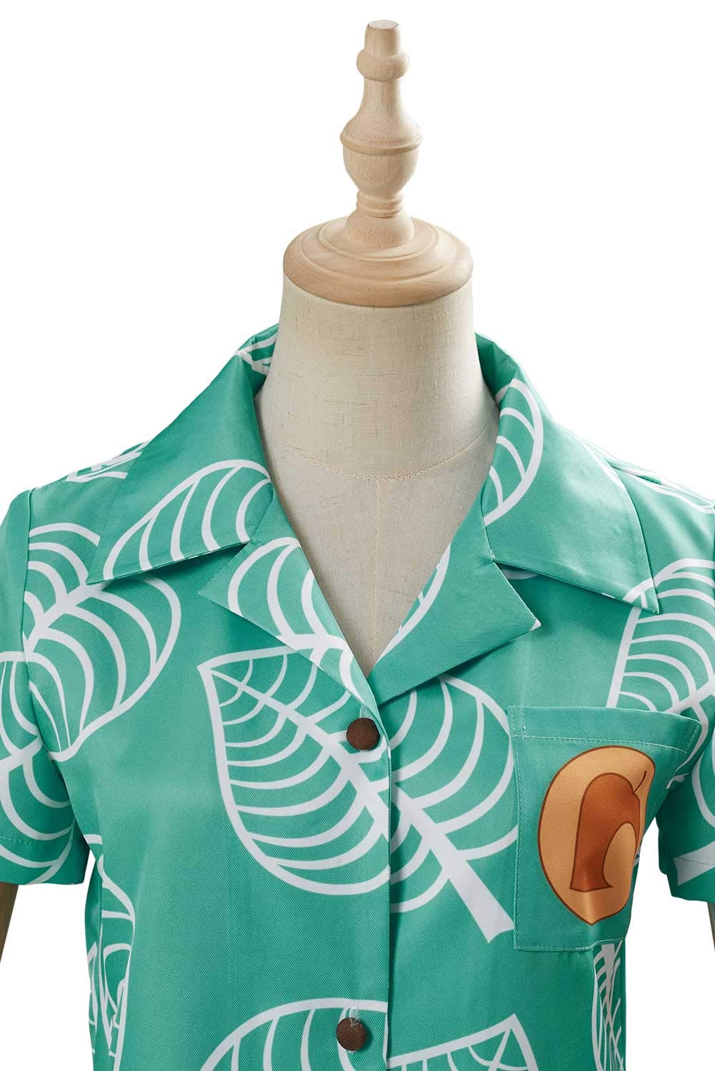 Unisex Animal Crossing Tom Nook Cosplay Shirt - Short Sleeve Button Up Top for Anime Conventions & Gaming Events