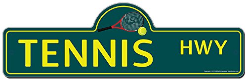 Funny Tennis Street Sign for Home & Office Decor - Indoor/Outdoor Personalized Gift for Tennis Lovers - Perfect for Garages, Living Rooms, Bedrooms & Game Rooms