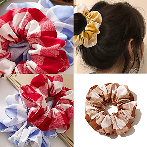 **Secarond 6-Pack Large Hair Scrunchies for Women & Girls - Soft Elastic Hair Bands, Thick Hair Ties, Ponytail Holders & Hair Accessories - Perfect for Workouts, Office & Everyday Styling**