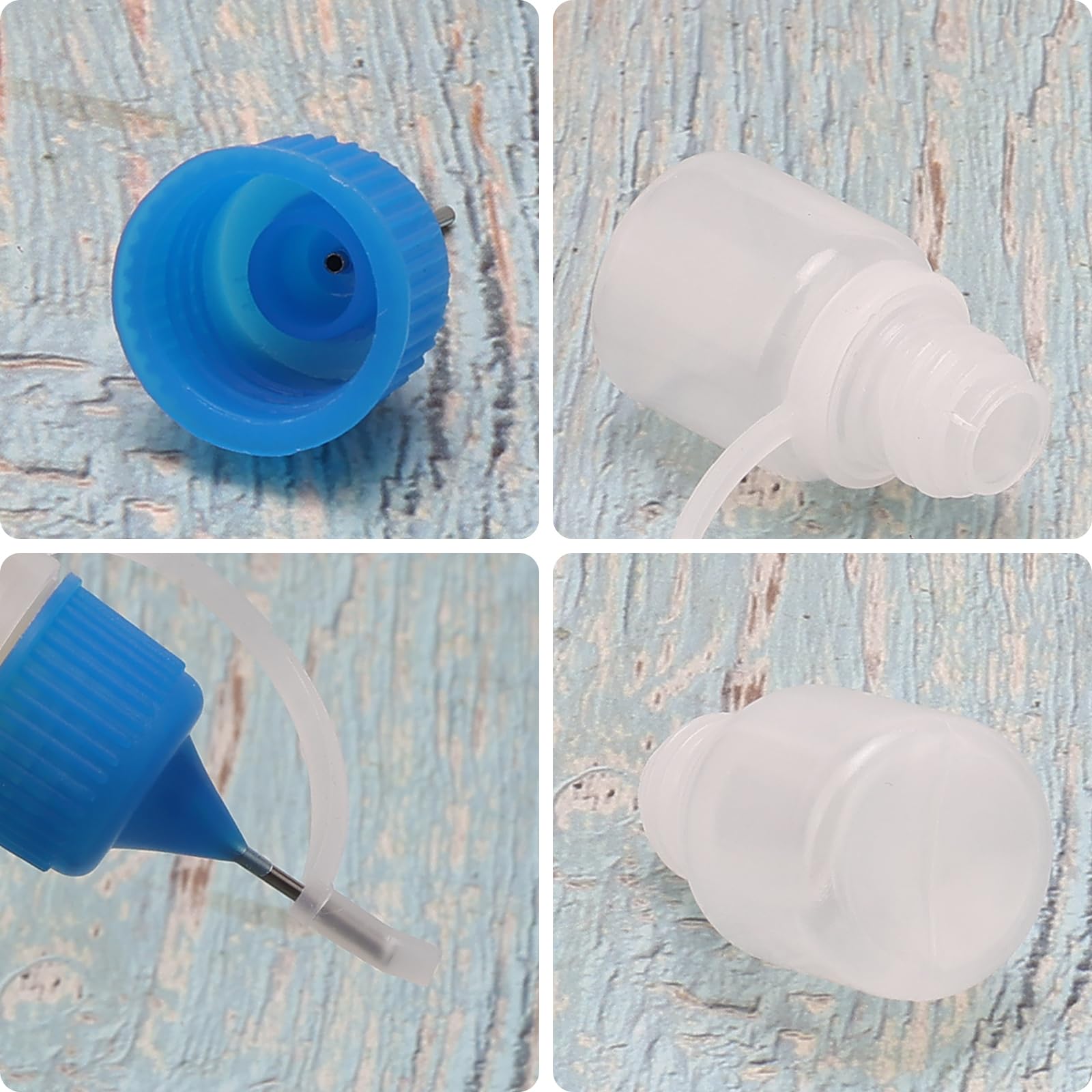 10pcs 3ml Empty Plastic Dropper Bottles with Metal Needle & Blue Cap - Essential Oils, DIY Beauty, Travel-Sized Liquid Containers for Aromatherapy, Cosmetics, and Medicine Storage