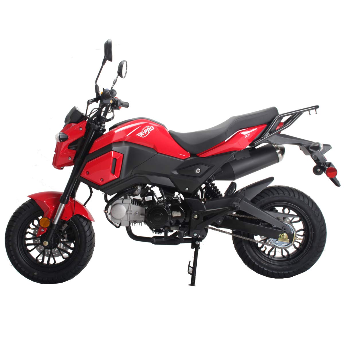 X-PRO 125cc Vader Gas Motorcycle - Street & Dirt Bike for Adults (Red) - Off-Road & Urban Riding