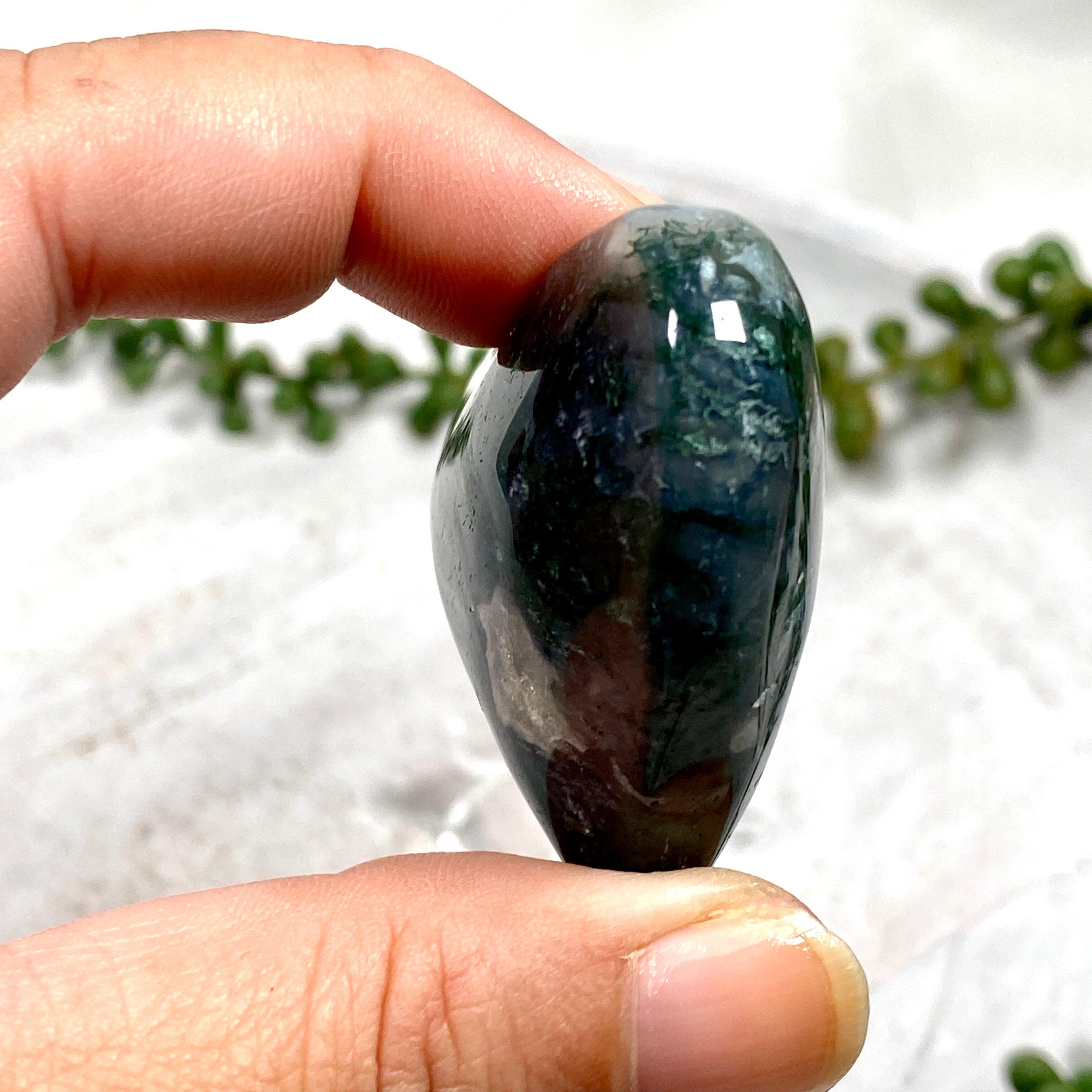 Natural Moss Agate Heart Pendant - Healing Crystal Jewelry for Love & Emotional Balance - Perfect for Meditation, Gifts & Spiritual Healing