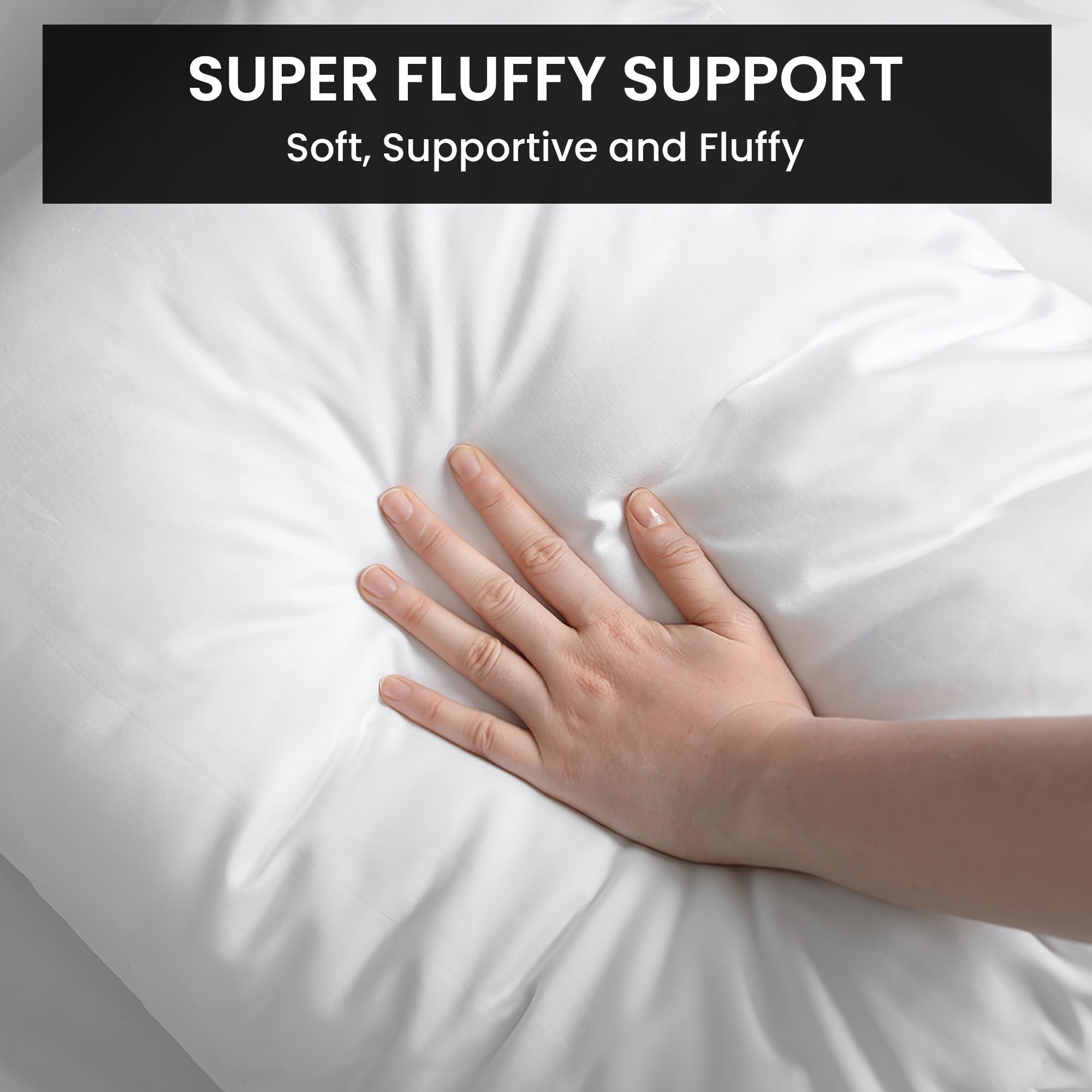 Foamily 18x18 Inch Hypoallergenic Throw Pillow Inserts (Set of 4) - 100% Virgin Fiber Made in USA for Sofa, Bed & Couch - Soft Decorative Indoor Pillows for Living Room, Bedroom & Home Decor