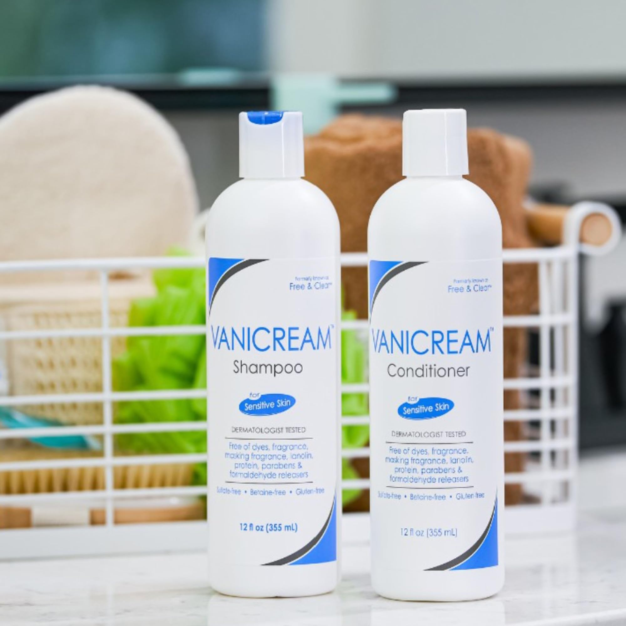 Vanicream Sensitive Skin Bundle Kit - Gentle Cleansing Bar (3.9 oz), Shampoo & Conditioner (12 fl oz Each) - Fragrance Free, Hypoallergenic Skincare & Haircare Set - Perfect for Eczema, Dry Skin & Scalp Care