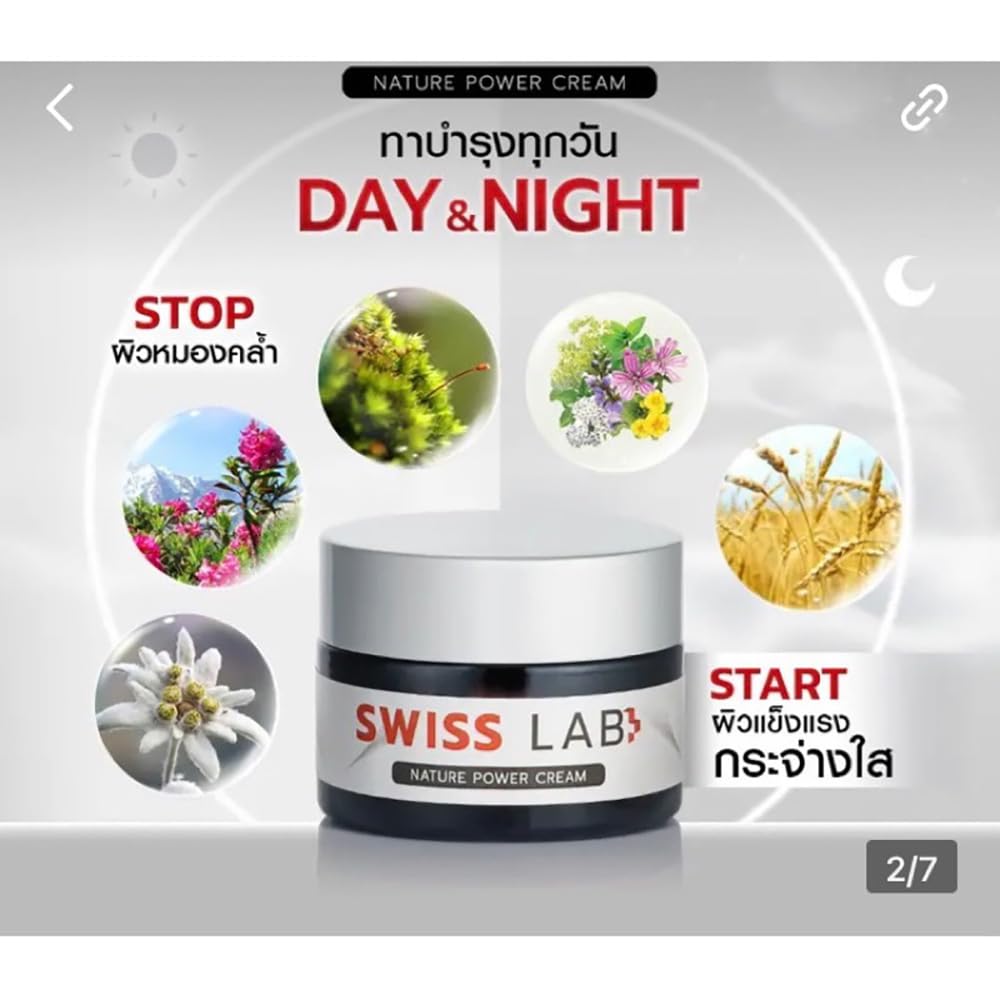 Swiss Lab Nature Power Cream 1.0 Fl.Oz - Anti-Aging Moisturizer & Firming Face Cream with Swiss Innovation - 6 Piece Skincare Set by Beautygoodshop [Free Beauty Gifts] - Perfect for Daily Hydration & Nighttime Skin Repair