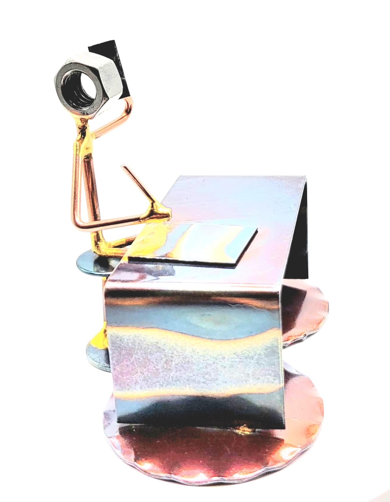 Handmade Metal Art Boss Figurine - Unique Desk Accessory, Office Trophy & Gift for Boss - Perfect for Office Décor, Workstation Display & Executive Gifts