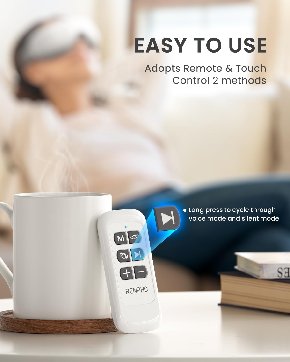 RENPHO Eyeris 1 Eye Massager for Migraine Relief & Headache - FSA/HSA Eligible Deep Tissue Massage Gun for Eye Relaxation - Perfect for Stress Relief, Office Use, and Travel Comfort