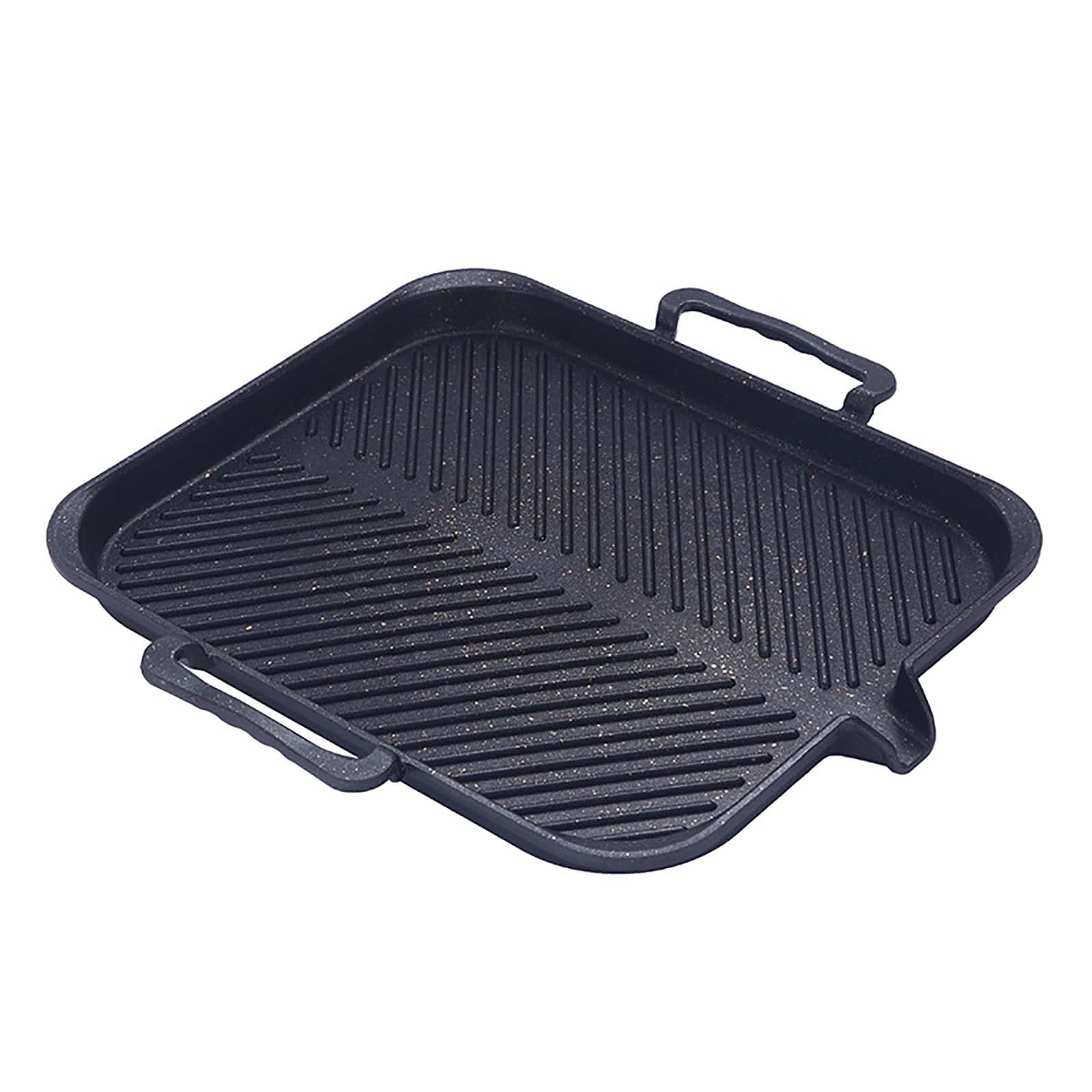 Korean BBQ Grill Pan - Non-Stick Square Griddle with Grease Spout for Indoor/Outdoor Cooking