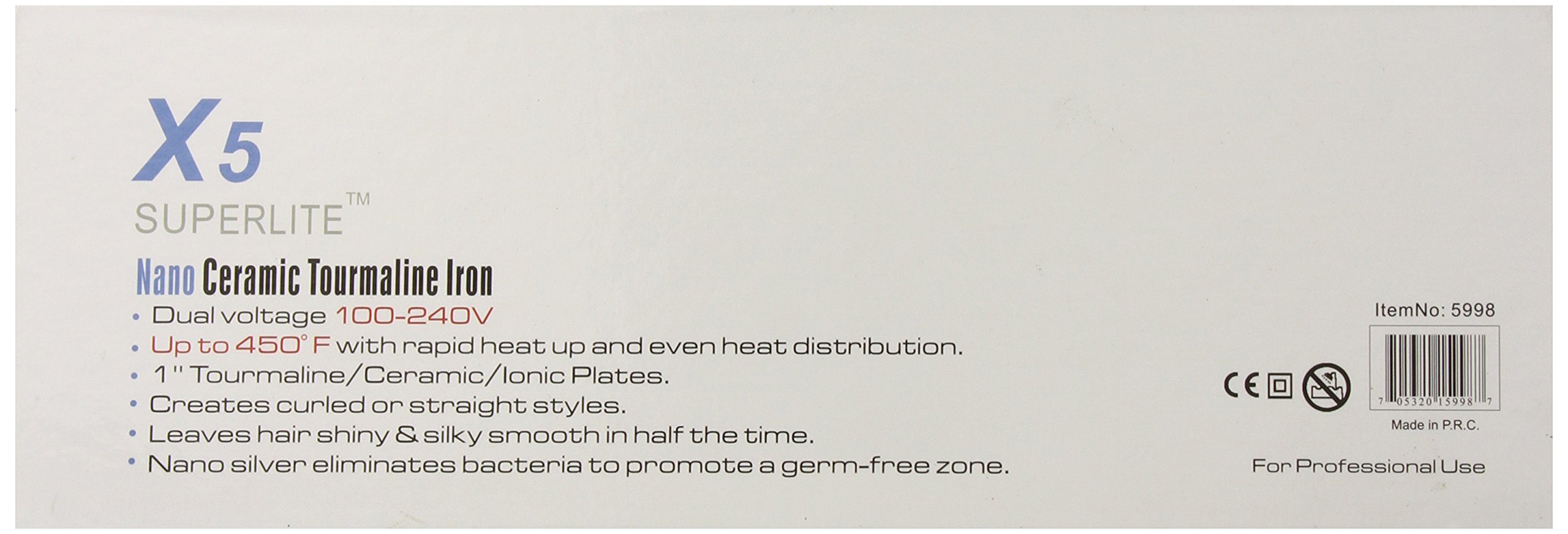 1 Inch Ceramic Flat Iron for Hair - 9 Ounce Ultra Lightweight Styling Tool for Straightening & Smoothing - Perfect for Home Use, Travel & Salon Styling