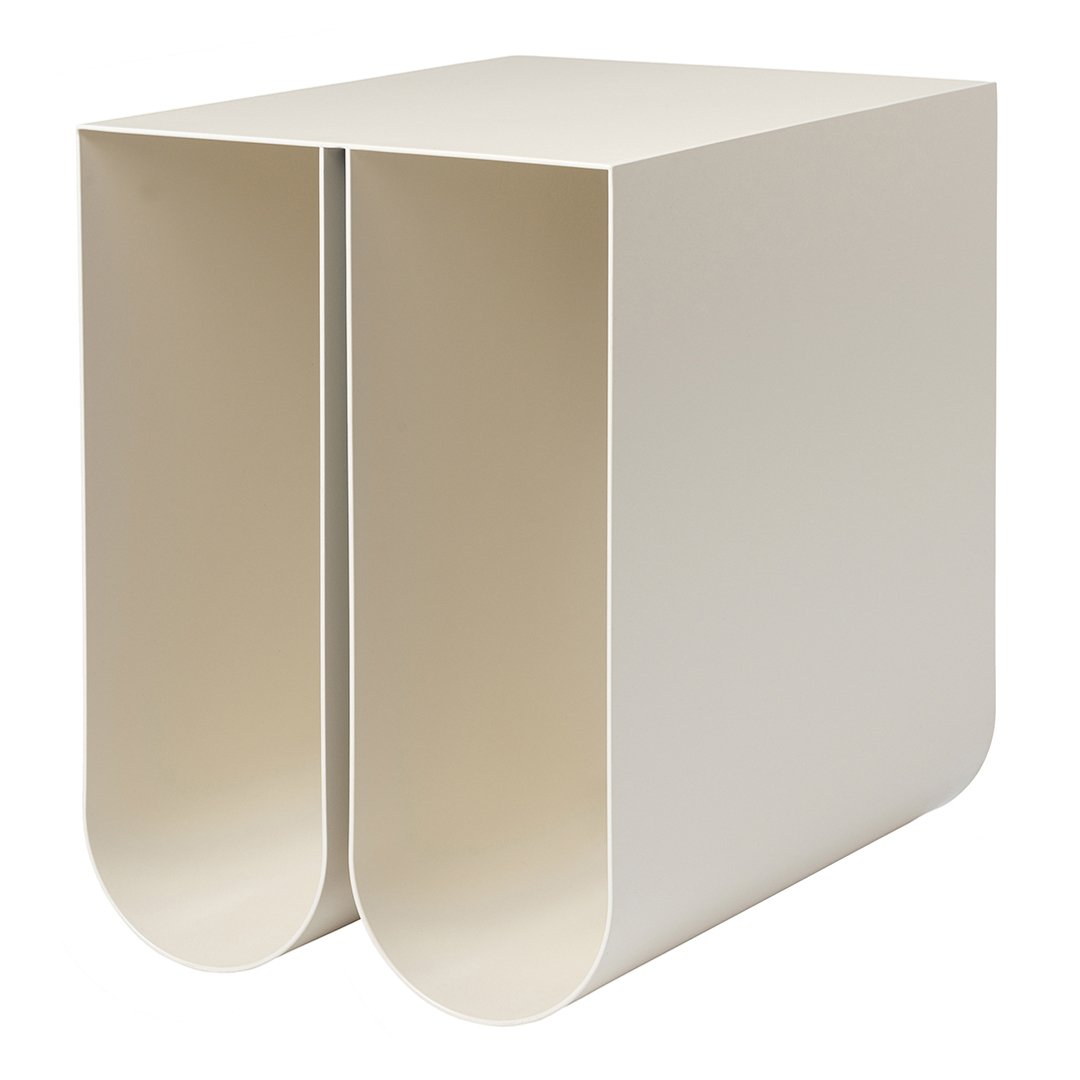 Modern Curved Side Table - Small Accent Table for Living Room, Bedroom, or Office - Perfect for Holding Lamps, Books, and Decor