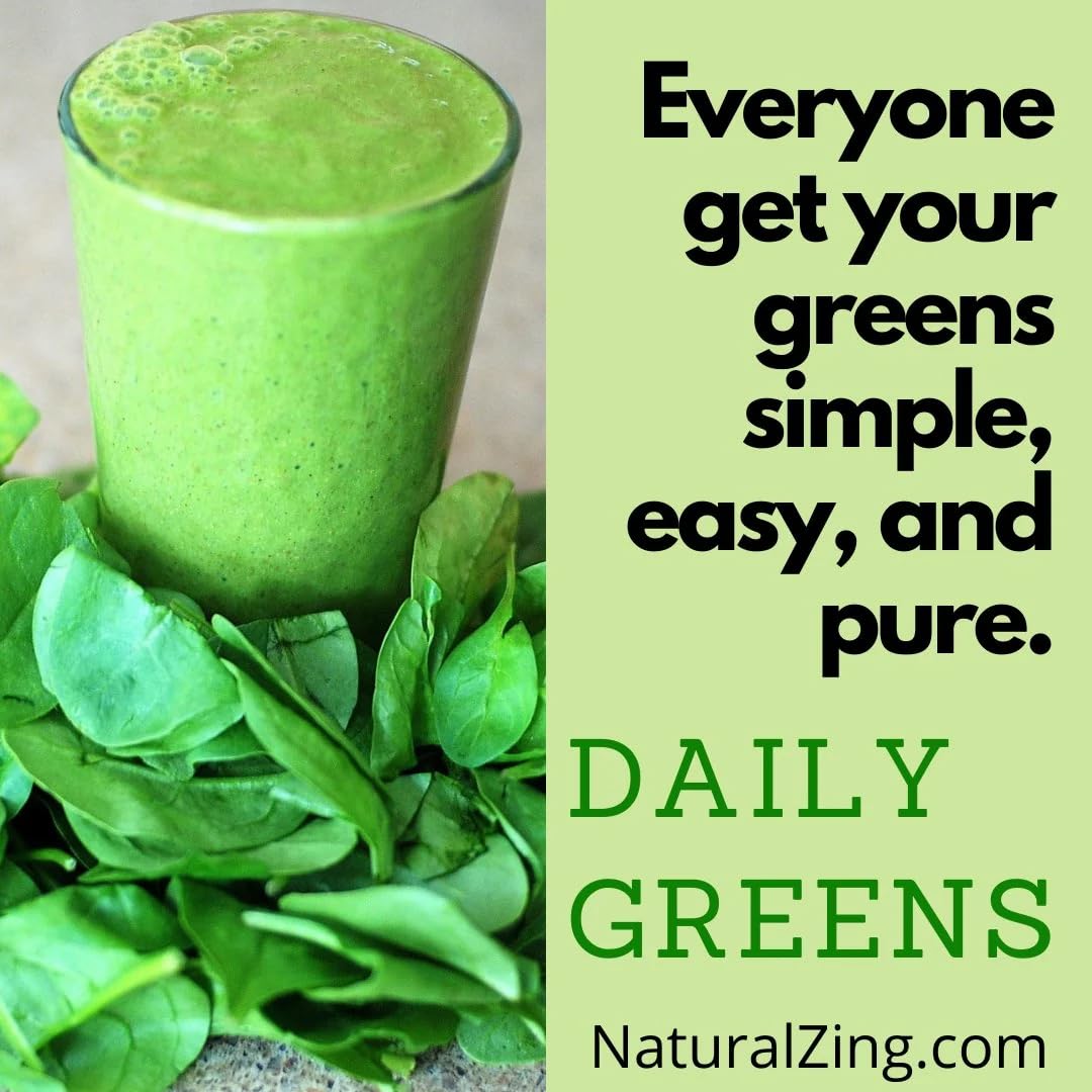 Power Greens Superfood Powder - 7 Juiced Greens with Digestive Enzymes for Gut Health | Detox & Energy Boost for Smoothies & Wellness Drinks