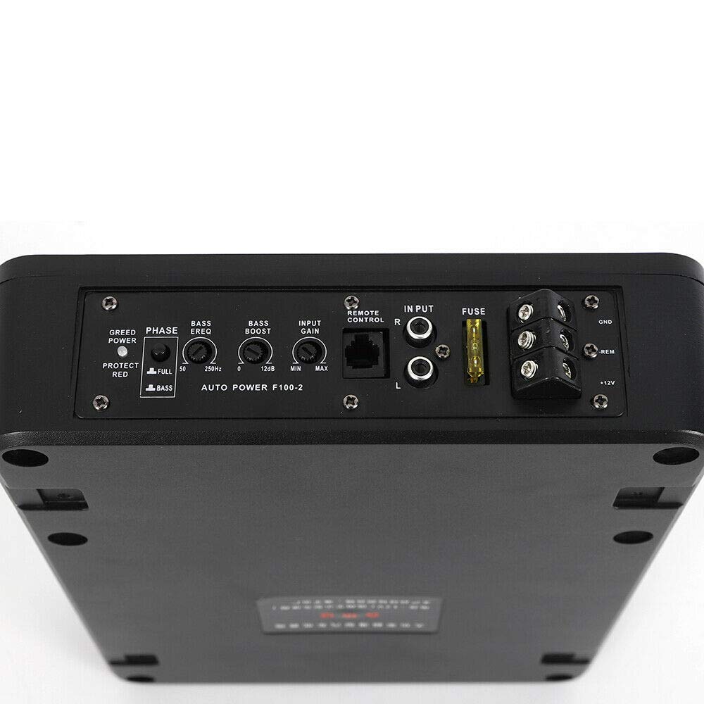 GUANG 8'' 600W Alloy Under-Seat Car Subwoofer System - Powered Stereo Bass Audio Amplifier with Slim Enclosure - Perfect for Truck, SUV & Car Audio Upgrades
