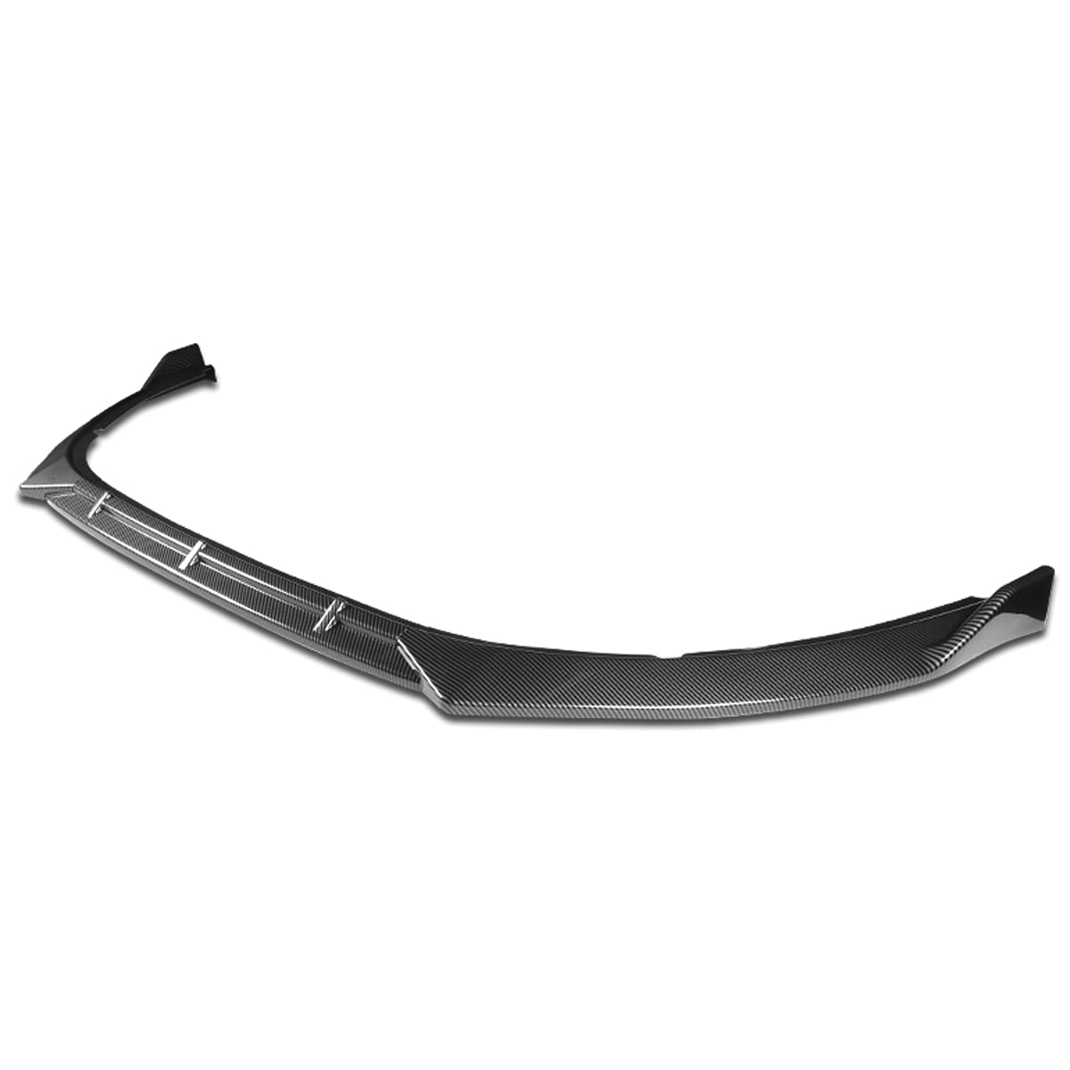 DNA MOTORING 3PCS STP-Style Front Bumper Lip for 2014-2015 Kia Optima (Non-Hybrid) | Carbon Fiber Look | 2-PU-590-PCF | Enhances Sporty Appearance & Protects Bumper from Scratches