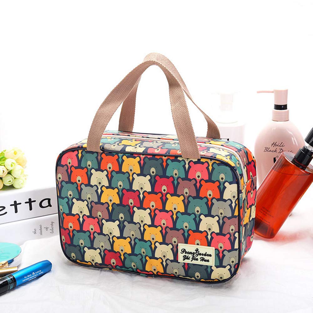 Water-Resistant Hanging Toiletry Bag for Women - Large Travel Cosmetic Organizer with Multiple Pockets, Portable Makeup Bag for Vacation, Gym, Camping & Outdoor Activities