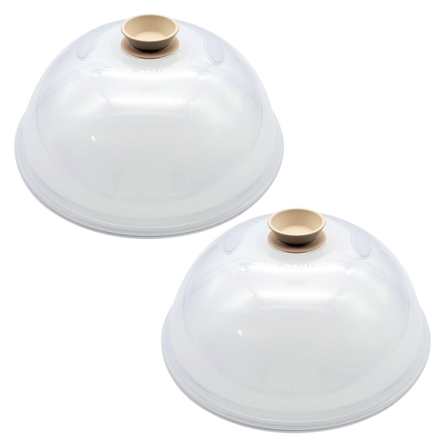 Microwave Splatter Cover for Food - BPA-Free Plastic Steam Vent Lid (2 Pack, 9.4x3.9 Inch) - Perfect for Reheating Meals & Preventing Mess in Microwave Oven