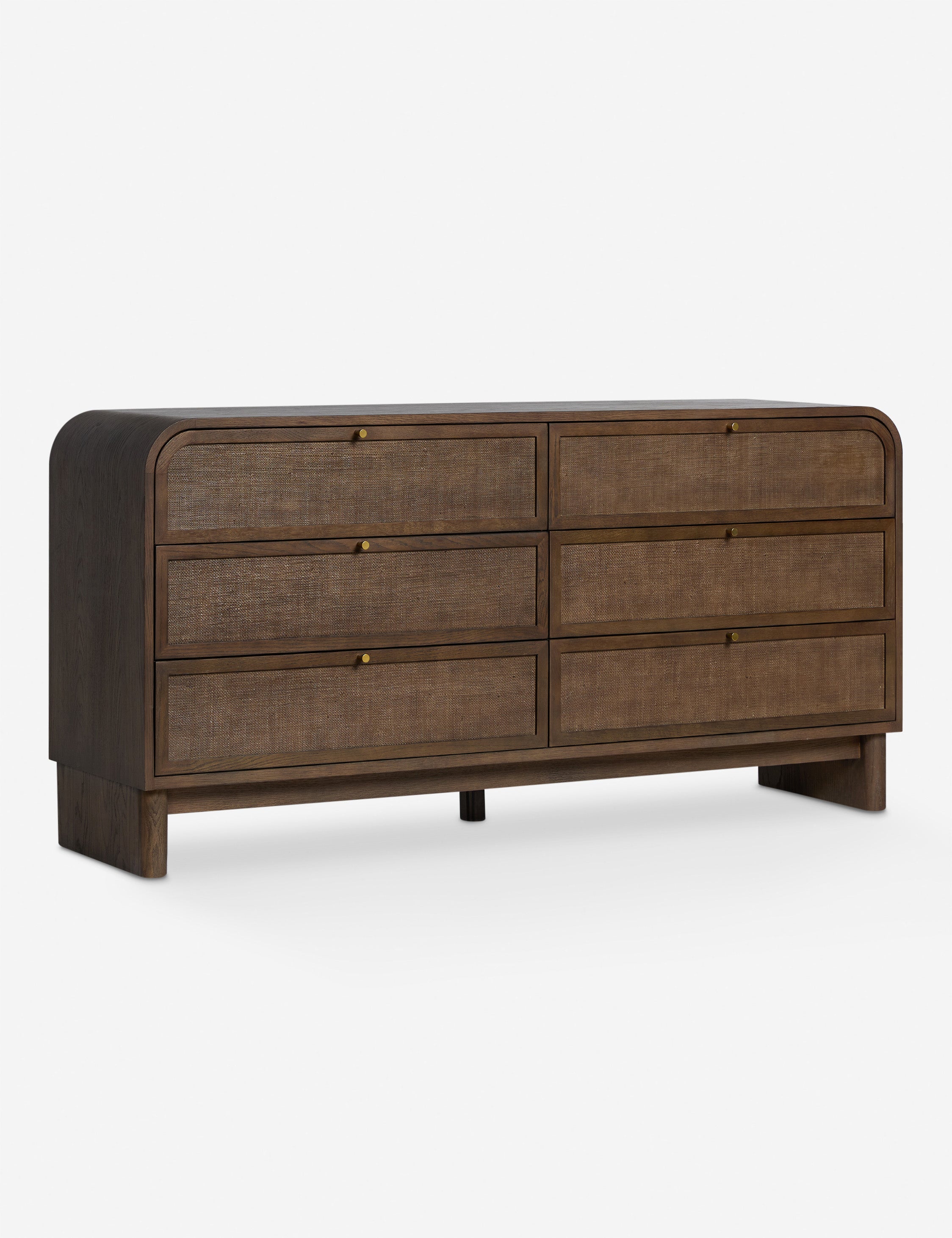 Suzette Wide Dresser - Modern 6-Drawer Wooden Chest for Bedroom Storage & Organization | Perfect for Clothes, Linens & Home Decor