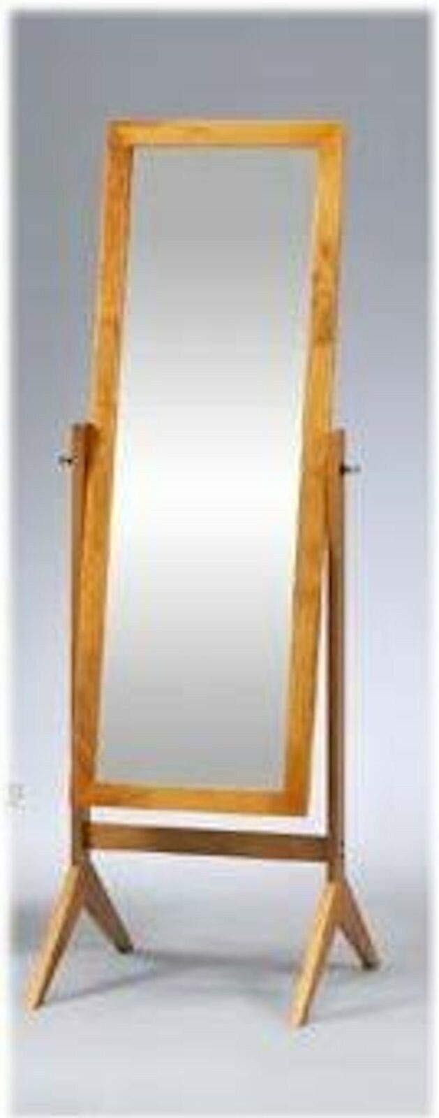 GXP Oak Wood Rectangular Floor Mirror - Full Length Free Standing Mirror for Bedroom, Living Room & Dressing Area - Modern Home Decor & Vanity Mirror
