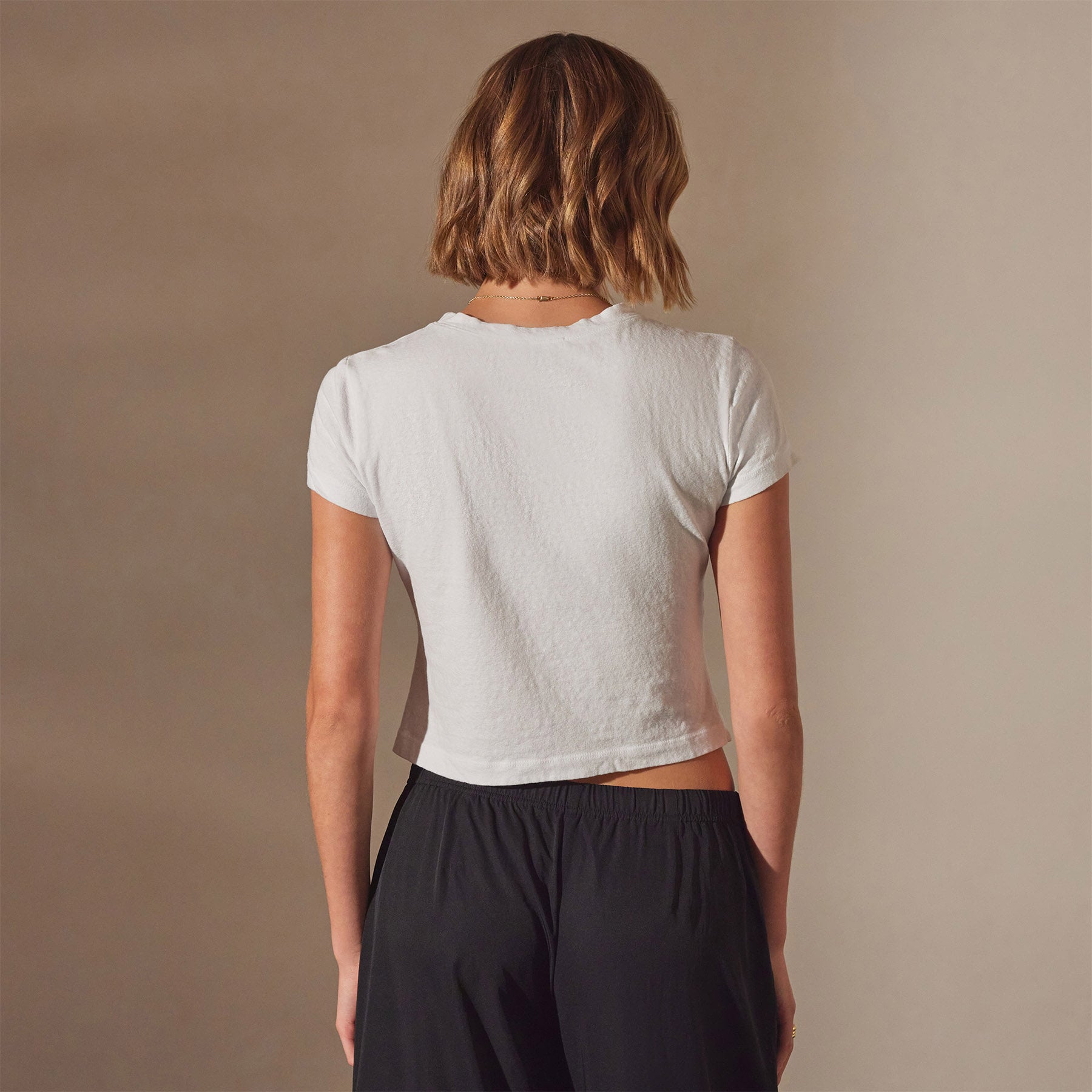 Soft Brushed Jersey Cropped T-Shirt for Women - Comfortable White Crop Top for Casual Wear & Summer Outfits | Perfect for Layering, Street Style & Everyday Fashion