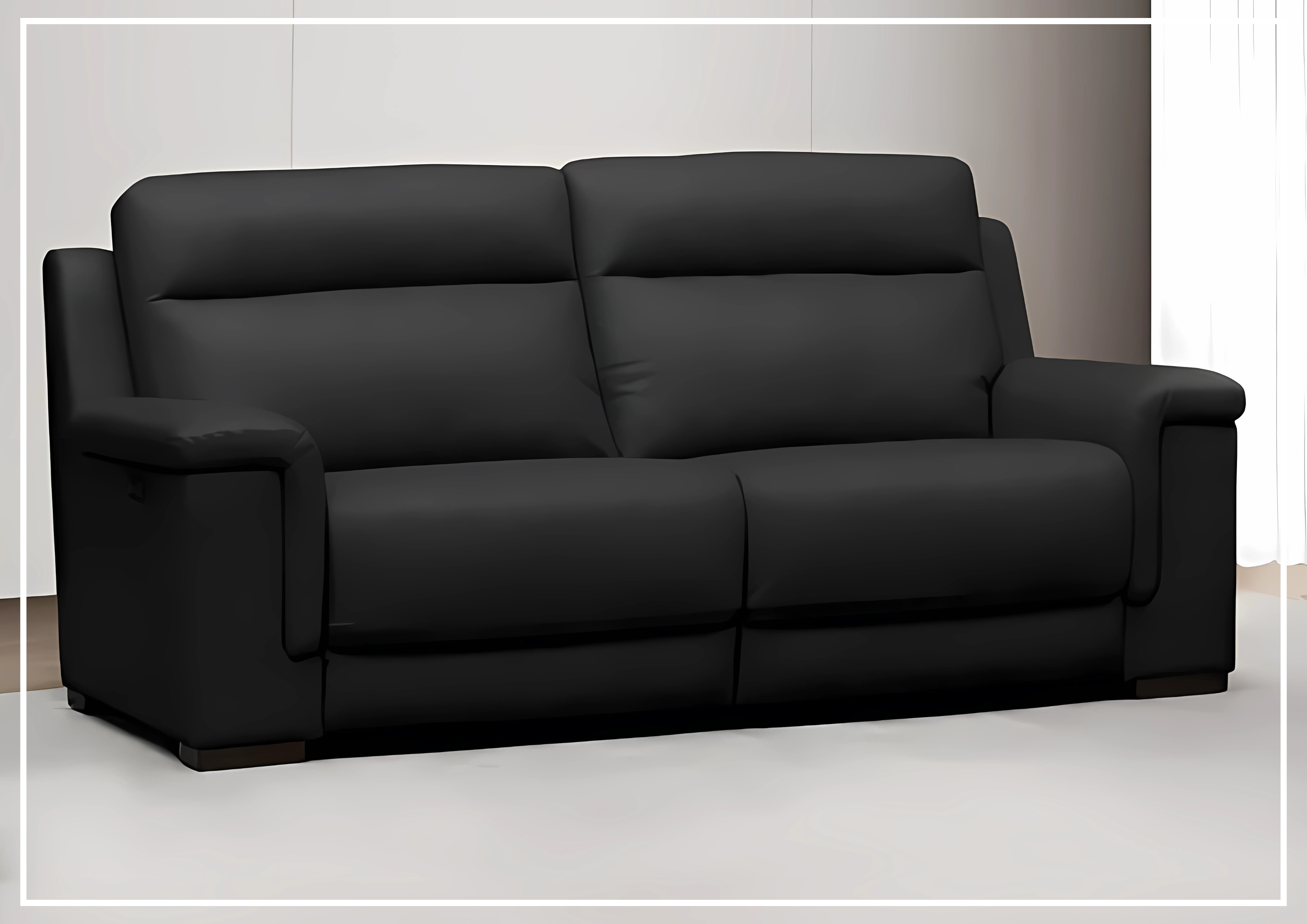 Klaussner Delano Black Power Recliner Sofa with USB Port - Modern Electric Reclining Sofa for Living Room, Home Theater & Relaxation