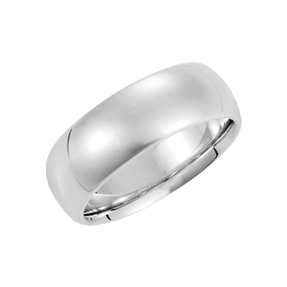 8mm Platinum Comfort Fit Wedding Band - Elegant & Durable for Weddings & Anniversaries