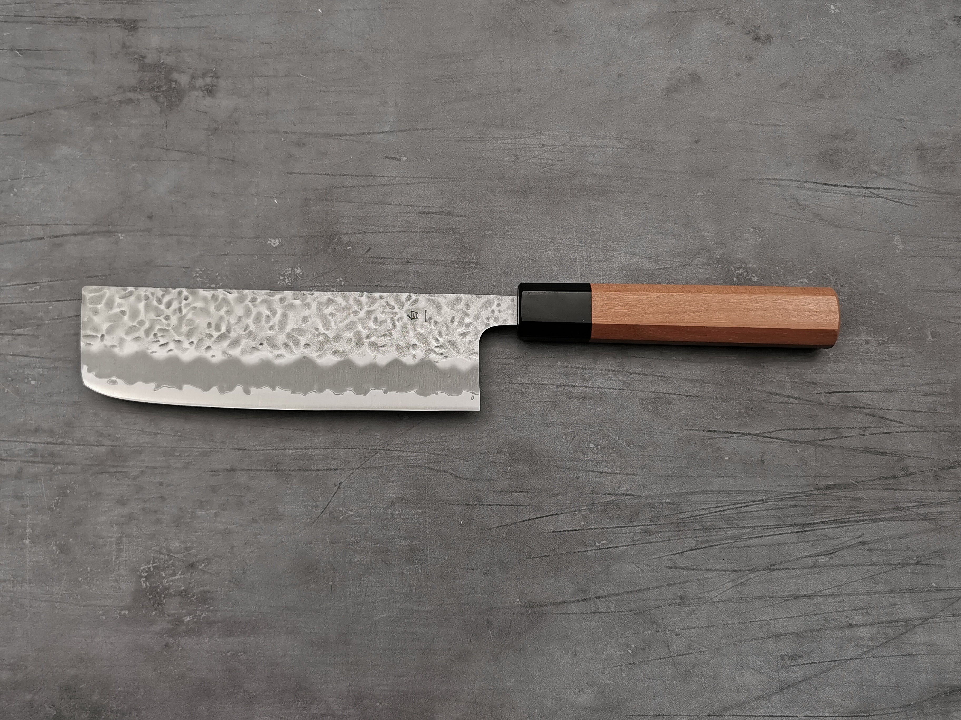 Premium Japanese Nakiri Knife - Kaneshige Hamono White #1 Tsuchime - Professional Chef's Vegetable Knife for Slicing, Dicing & Chopping - Perfect for Home Kitchens & Sushi Restaurants